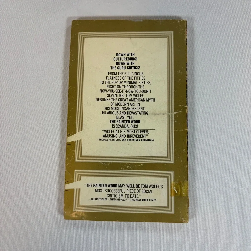 Vtg The Painted Word Tom Wolfe 1976 Bantam Paperback 1st Print Art Criticism 70s